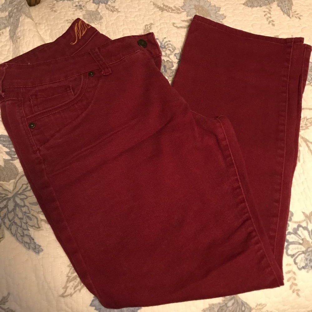 Super cute red jeans